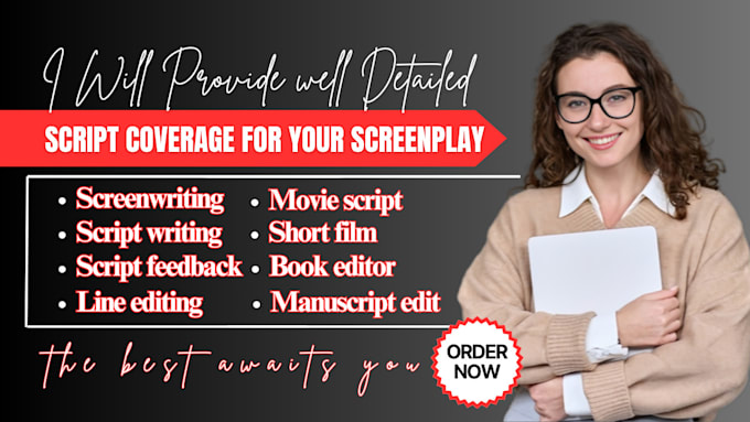 Gig Preview - Provide detailed script coverage for your screenplay, film and script page