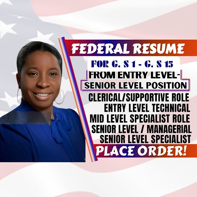 Gig Preview - Write federal resume, ksa response for gs levels, security, usajobs and veteran