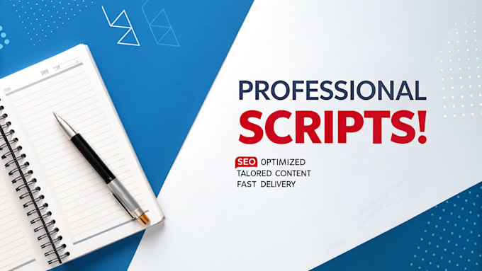 Gig Preview - Create professional and SEO focused youtube video scripts