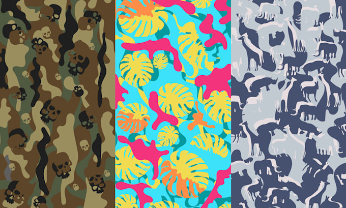 Bestseller - design camouflage seamless patterns for fabric textiles