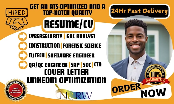 Gig Preview - Craft engineer, logistics, technician, constructor, grc, cybersecurity resume