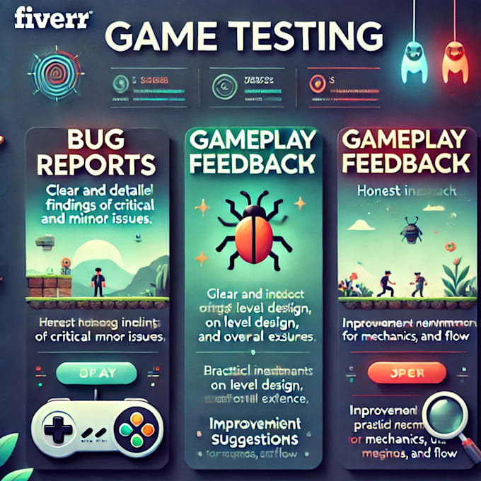 Gig Preview - Be your expert game tester delivering feedback