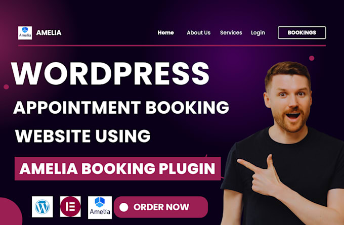 Gig Preview - Build wordpress appointment booking website using amelia booking plugin