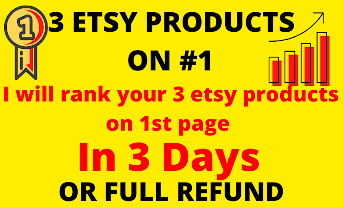 Gig Preview - Rank your 3 etsy product on first 1st page in 3 days