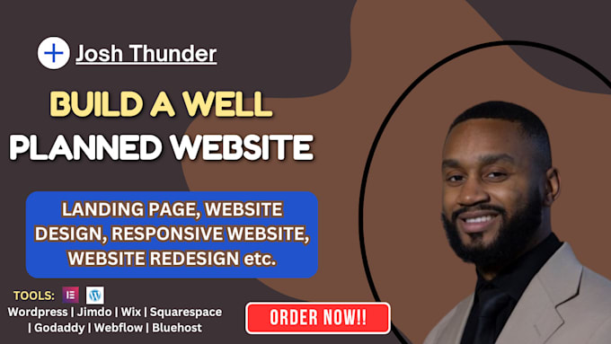 Gig Preview - Full website creation jimdo wix webshop godaddy hostinger ecommerce squarespace