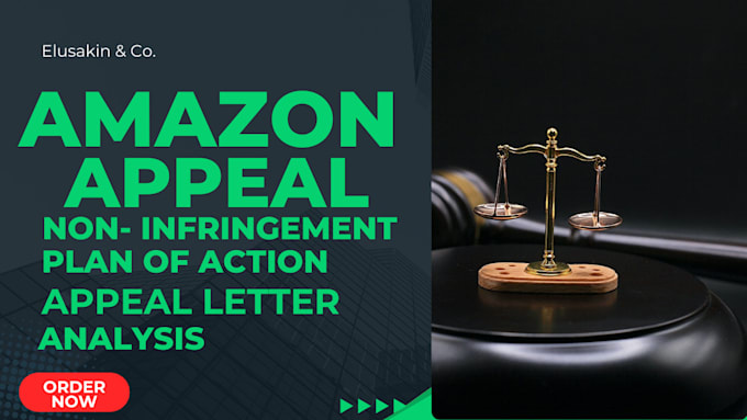 Gig Preview - Do your amazon reinstatement, noninfringement appeal letter, legal counsel