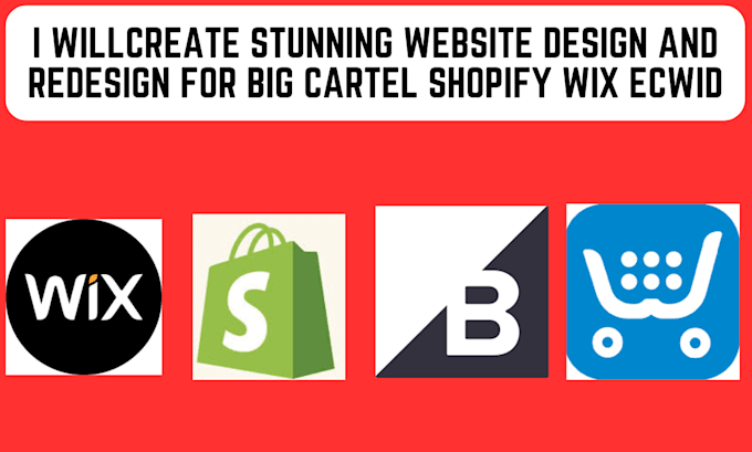 Gig Preview - Create stunning website design and redesign for big cartel shopify wix ecwid