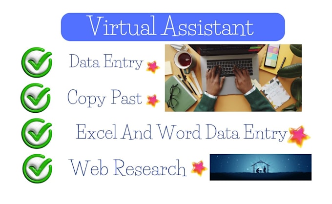 Gig Preview - Data entry and copy paste, work in excel,  virtual assistant