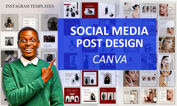 Gig Preview - Design stunning canva templates for social media, business, and branding