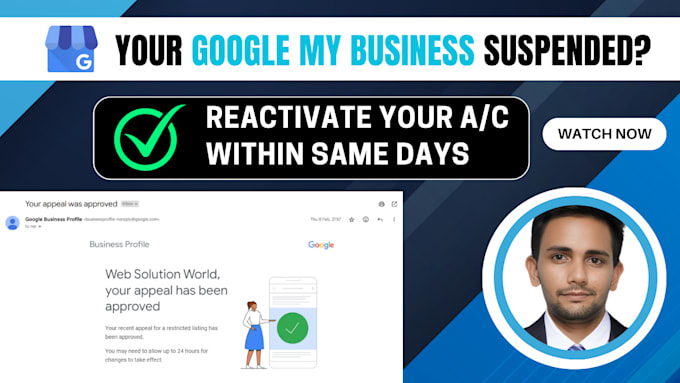 Gig Preview - Reactivate your suspended google my business gmb listing