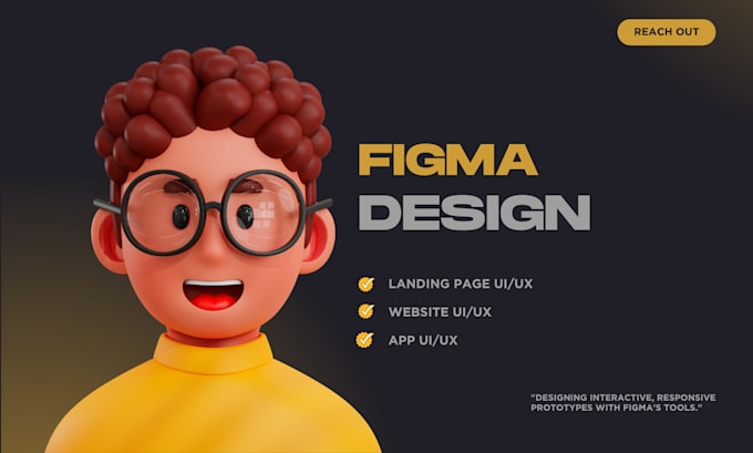 Gig Preview - Figma design, figma website, , website ui ux, mockup