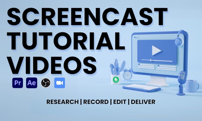 Gig Preview - Create screencasting tutorial video or explainer video with voiceover