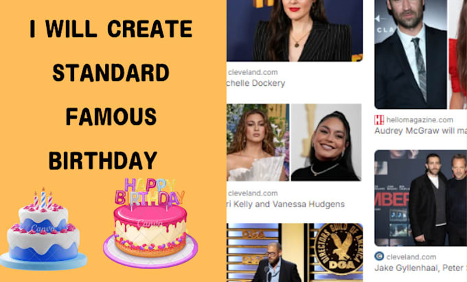 Gig Preview - Create a famous birthdays profile for you