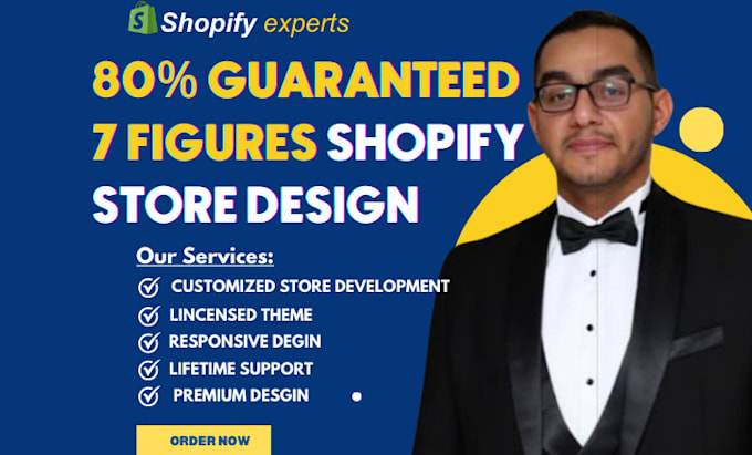 Gig Preview - Design high converting shopify dropshipping store redesign ecommerce website