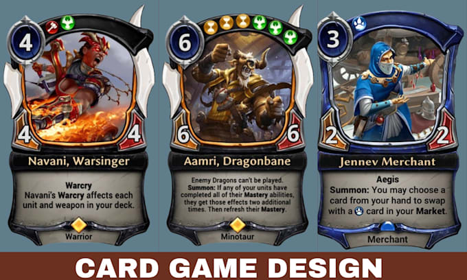 Gig Preview - Draw card game art,card game design,card game,board game,board game design