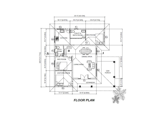 Gig Preview - Be your professional architect for 2d floor plans in autocad