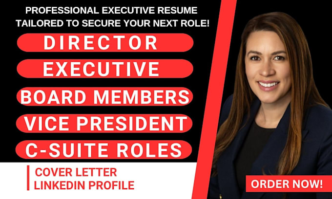 Gig Preview - Write resumes for director executive board member vp c suite roles