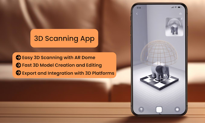 Gig Preview - Develop a custom 3d scanning and ar app like qlone for your business