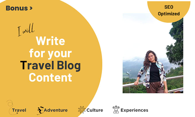 Gig Preview - Write travel blog posts and articles as your content writer