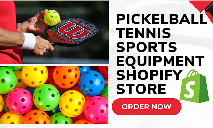 Gig Preview - Design pickleball accessories tennis sport equipment pickleball shopify store