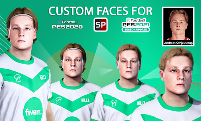 Gig Preview - Make your face for efootball pes 2021 or spfootballife in pc