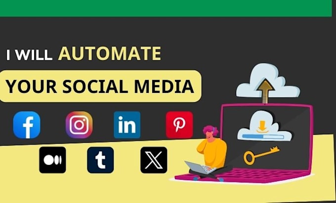 Gig Preview - Automate your social media posting to all platforms