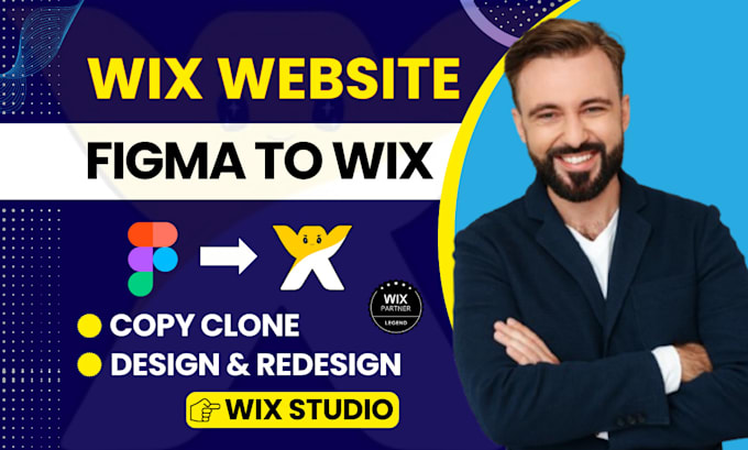 Gig Preview - Create, design, clone figma to wix studio landing page or redesign wix website