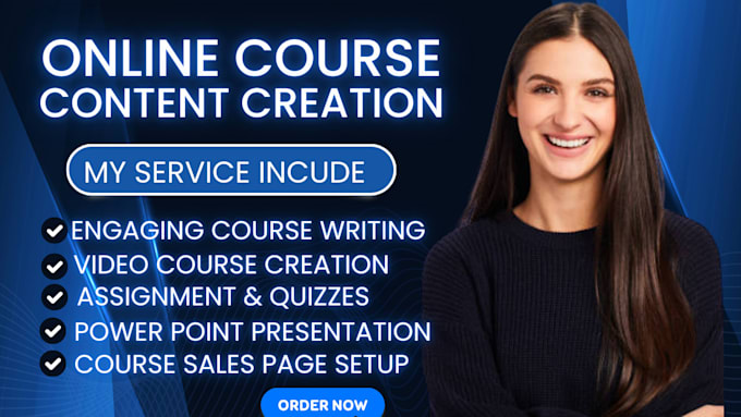 Gig Preview - Online course creation, workbook, whiteboard video course, curriculum