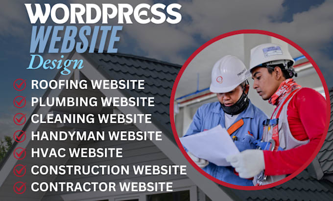 Gig Preview - Roofing website, contractor website, construction website