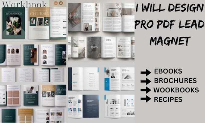 Bestseller - design PDF lead magnet ebook workbook brochure checklist lead magnet recipes pdf