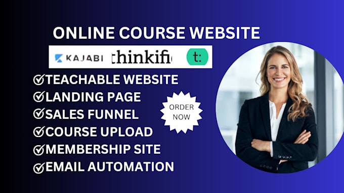 Bestseller - do kajabi online course website, teachable, thinkific sales funnel online course