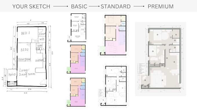 Gig Preview - Redraw floor plan for real estate