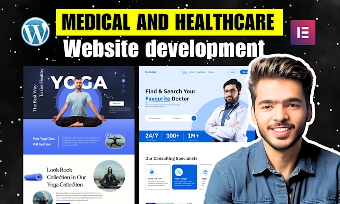 Gig Preview - Design any medical, healthcare, fitness, dental, therapy, and clinic website