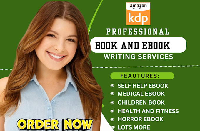 Gig Preview - Do book and ebook ghostwriting, kdp book writer, ghostwriting, ebook ghostwriter