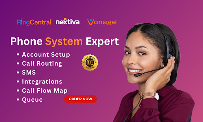 Gig Preview - Be your ringcentral phone system vonage grasshopper nextiva ringcentral expert