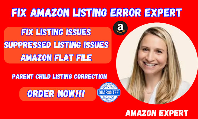 Gig Preview - Create or fix amazon listing error listing variation and product listing