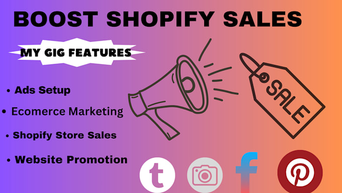 Gig Preview - Promote shopify store, boost shopify sales and etsy promotion