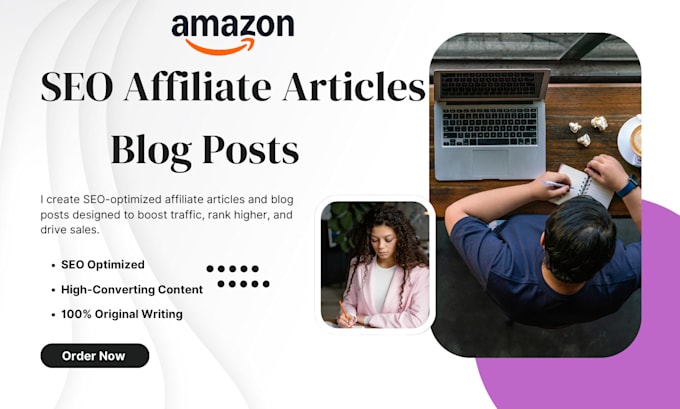 Gig Preview - Write high converting amazon affiliate articles and SEO blog posts