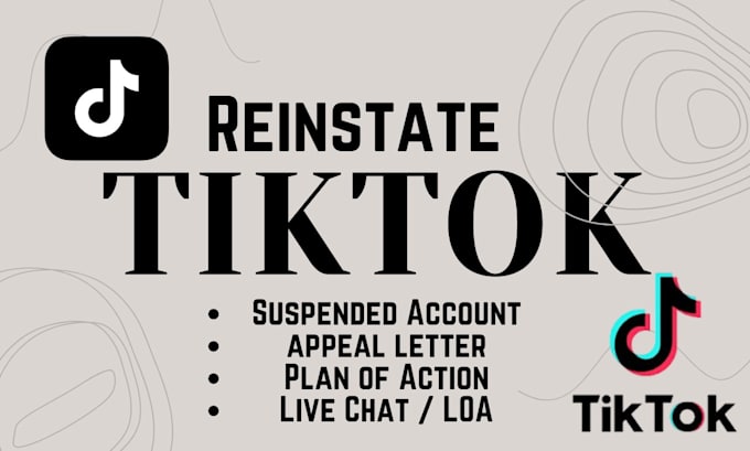 Gig Preview - Reinstate tiktok shop suspended account with appeal letter and poa loa live chat