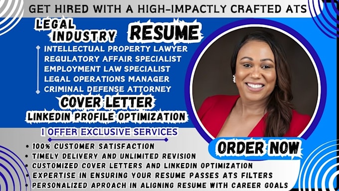 Gig Preview - Write a professional legal consultant, corporate lawyer, legal advisor resume cv