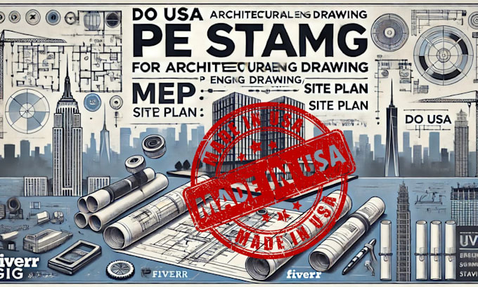 Gig Preview - Do USA pe stamp for architectural and engineering drawing mep drawing, site plan