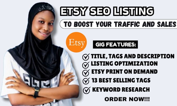 Gig Preview - Optimize your etsy shop SEO to rank your listings on top pages