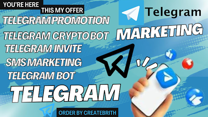 Gig Preview - Do telegram crypto, telegram bot, SMS marketing, telegam invite, mass dm