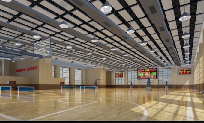 Gig Preview - Do 3d basketball gym, gym fitness center, sport complex