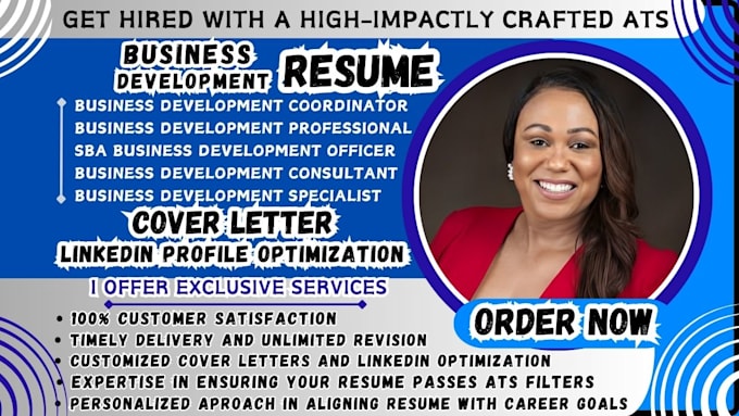 Bestseller - craft ats friendly business developer, capture manager resume and cover letter