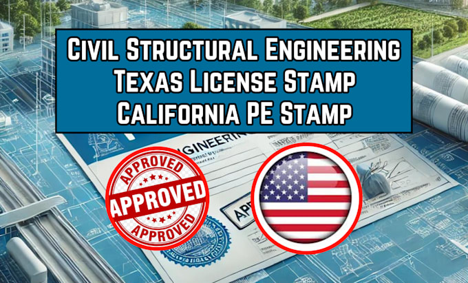 Gig Preview - Sign and stamp architectural drawing USA license civil engineer for texas stamp