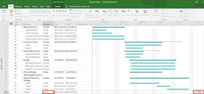 Bestseller - create a project schedule with a gantt chart in ms project