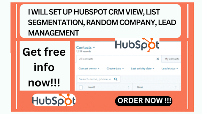 Gig Preview - Setup hubspot view, list segmentation, random company, lead management