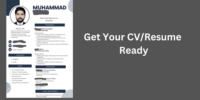 Gig Preview - Create a professional and standout resume or CV for you