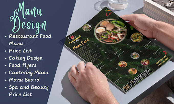 Gig Preview - Do food menu design, restaurant menu design, food flyer and digital menu